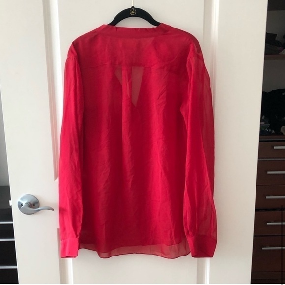 Erin Fetherston Silk Red Blouse Size XL NWT - Picture 11 of 12